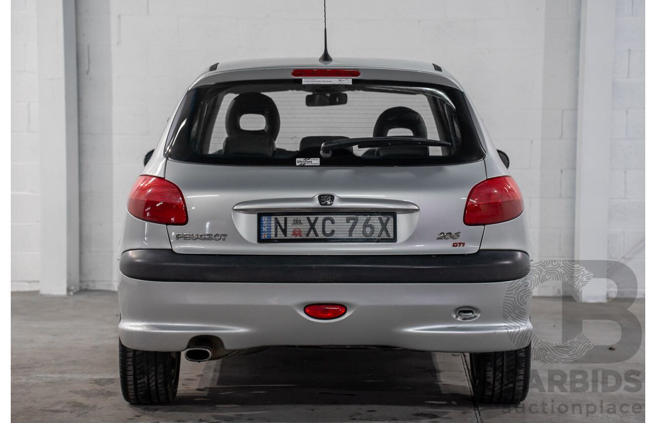 4/2003 Peugeot 206 GTi MY02.5 3d Hatchback Aluminium Grey Metallic 2.0L