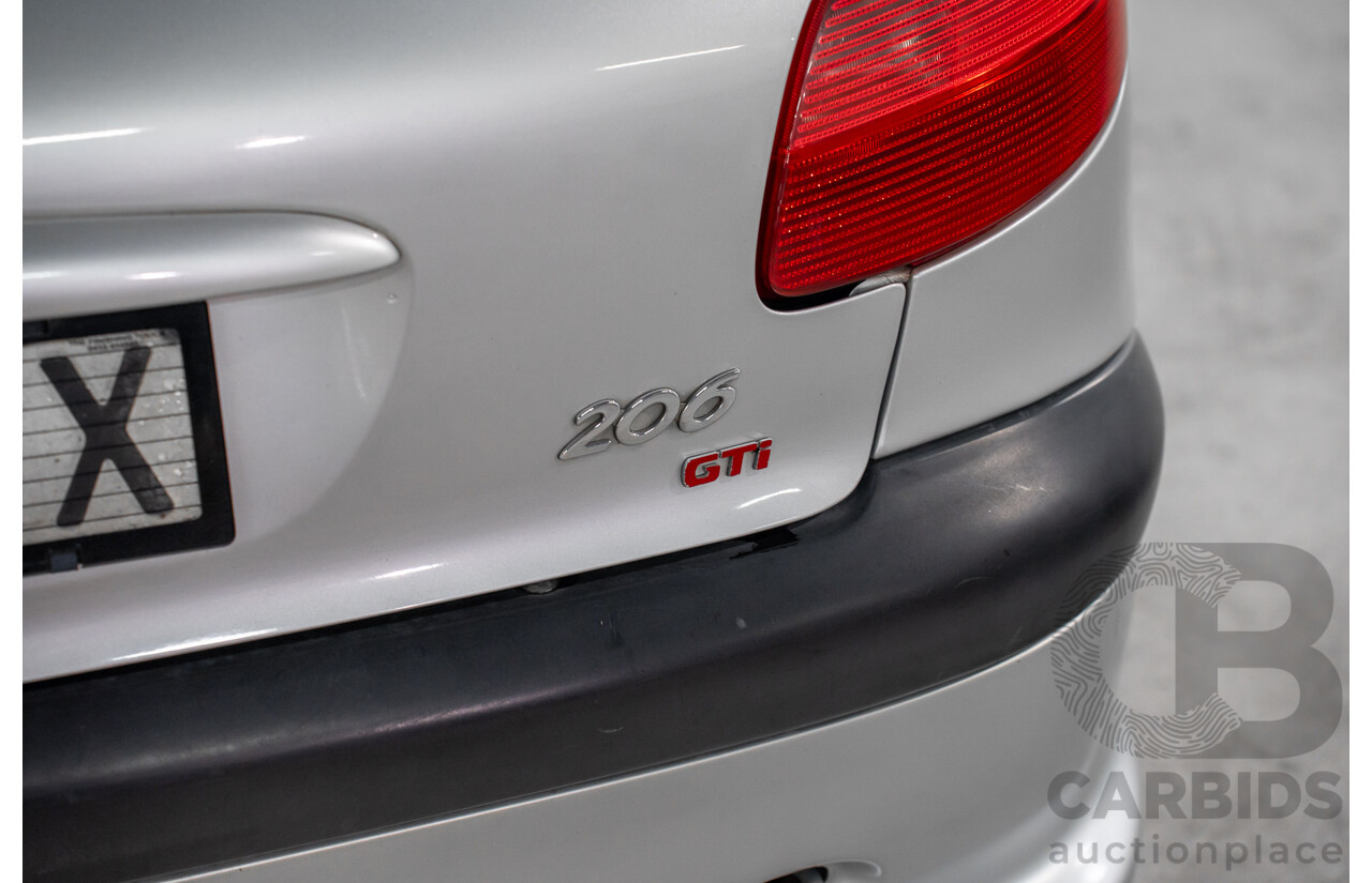 4/2003 Peugeot 206 GTi MY02.5 3d Hatchback Aluminium Grey Metallic 2.0L