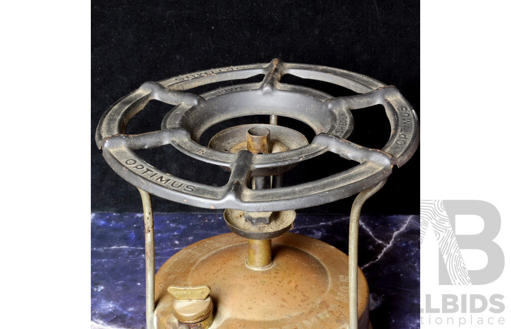 Vintage Brass Optimus Gas Cooker