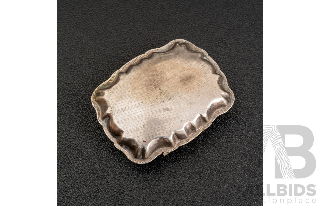 Antique Dutch Sterling Silver (833) Silver Pill Box with Hinged Lid, 25.17 Grams