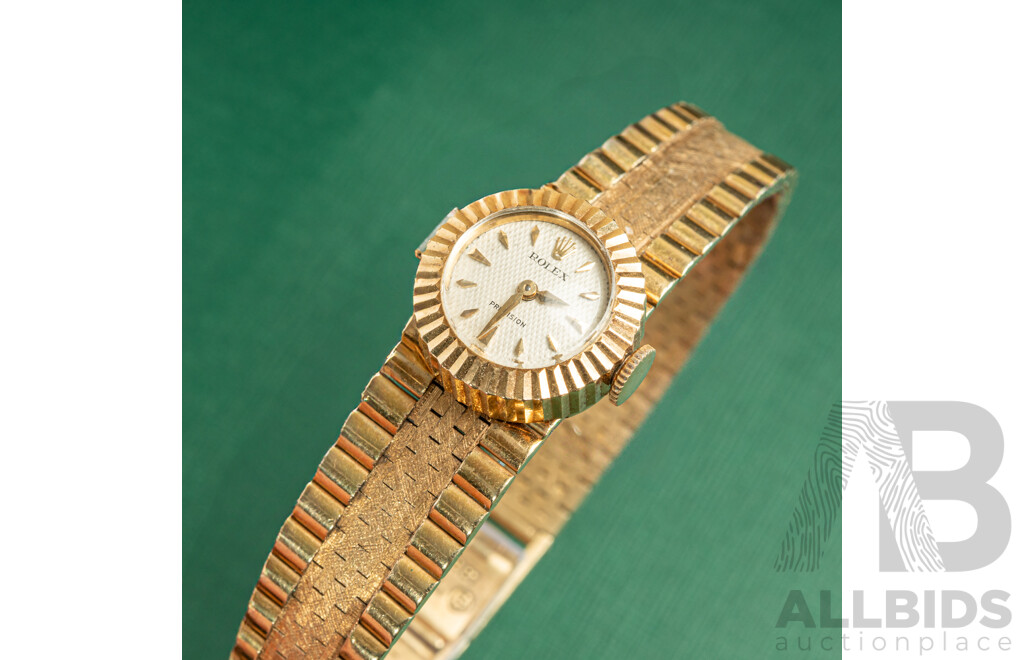 18ct Vintage Rolex Precision, Swiss Made, 11856, Gold Watch & Band Hallmarked, 31.15 Grams