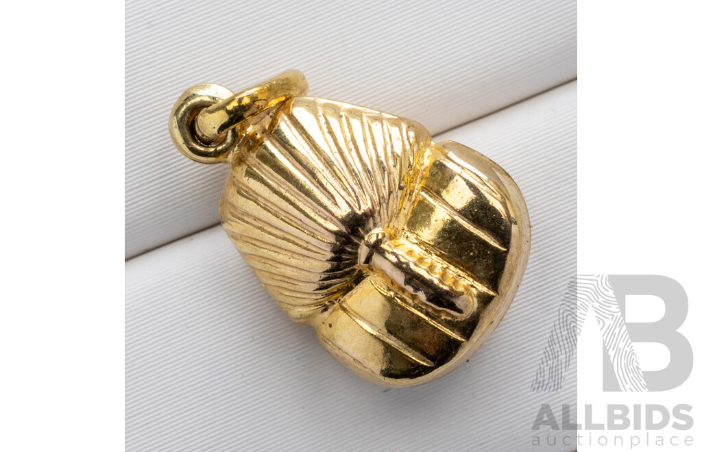 9ct Tutankhamun Charm/pendant, 18mm, 0.97 Grams