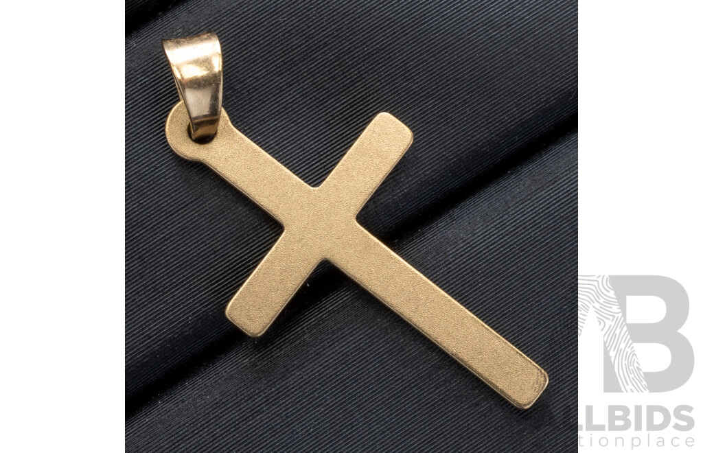 9ct Cross Pendant, 28mm, 0.39 Grams