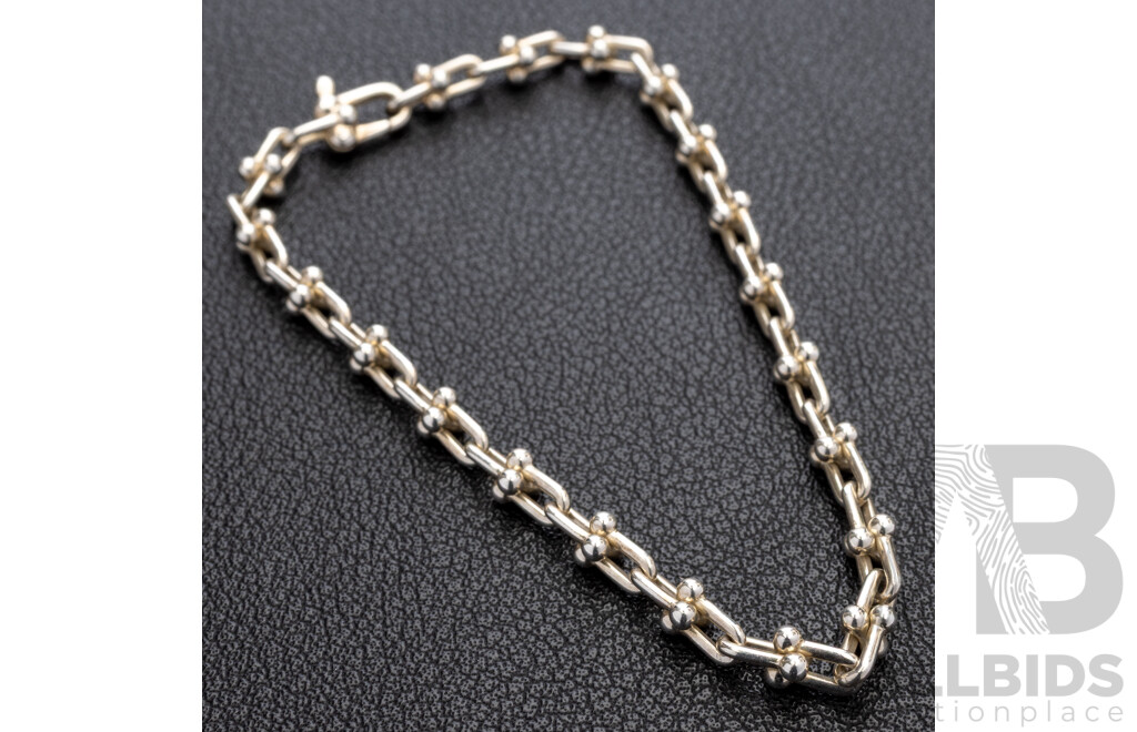 Tiffany & Co. Sterling Silver Hardwear Micro Link Bracelet, 17cm, 6.44 Grams