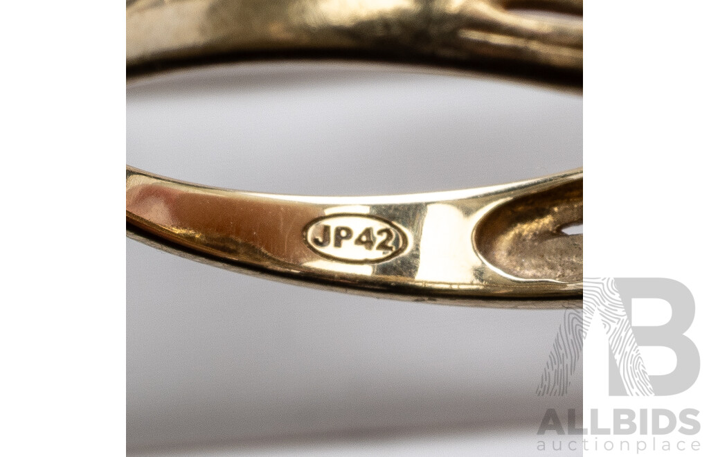 9ct Tanzanite & Diamond Ring, TDW 0.03ct, Size O, 3.12 Grams