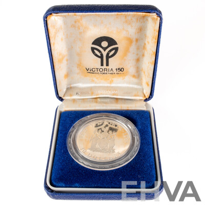 Australian 1985 Silver Proof Ten Dollar Coin, State Series Victoria .925