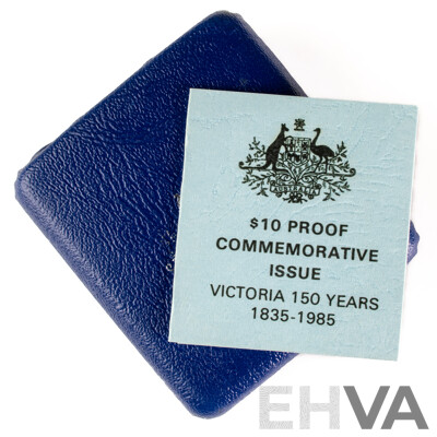 Australian 1985 Silver Proof Ten Dollar Coin, State Series Victoria .925
