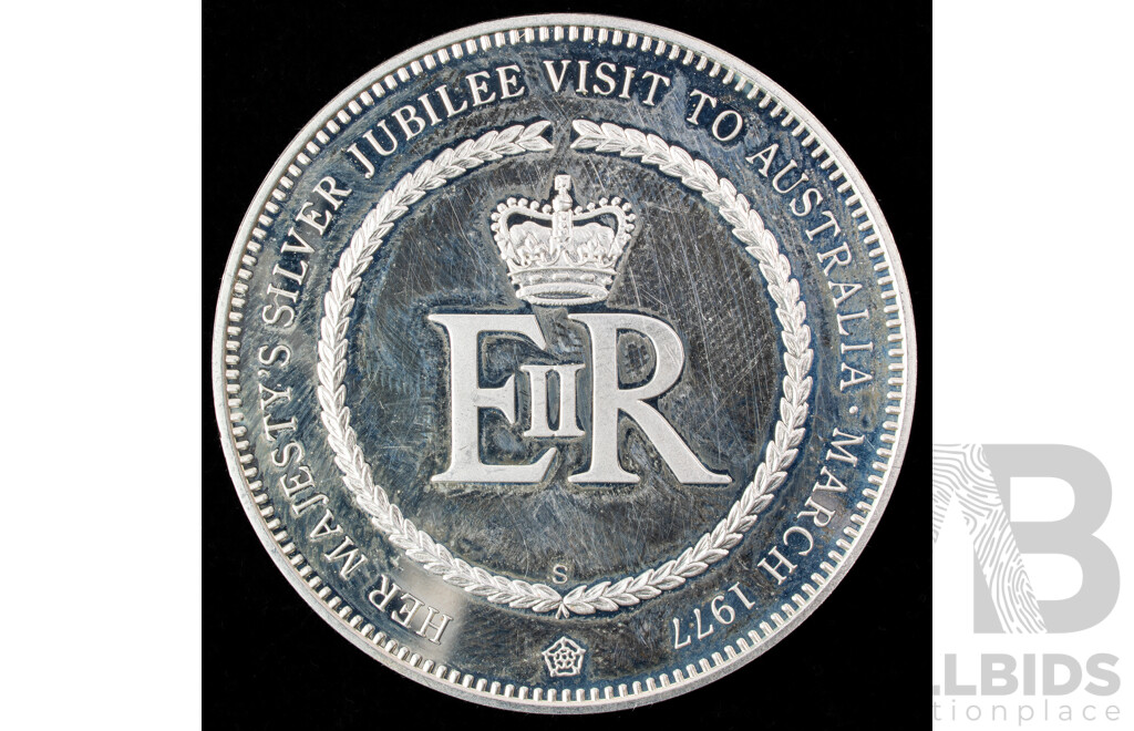 Australian 1977 Silver Medallion, Jubillee Visit to Australia .925