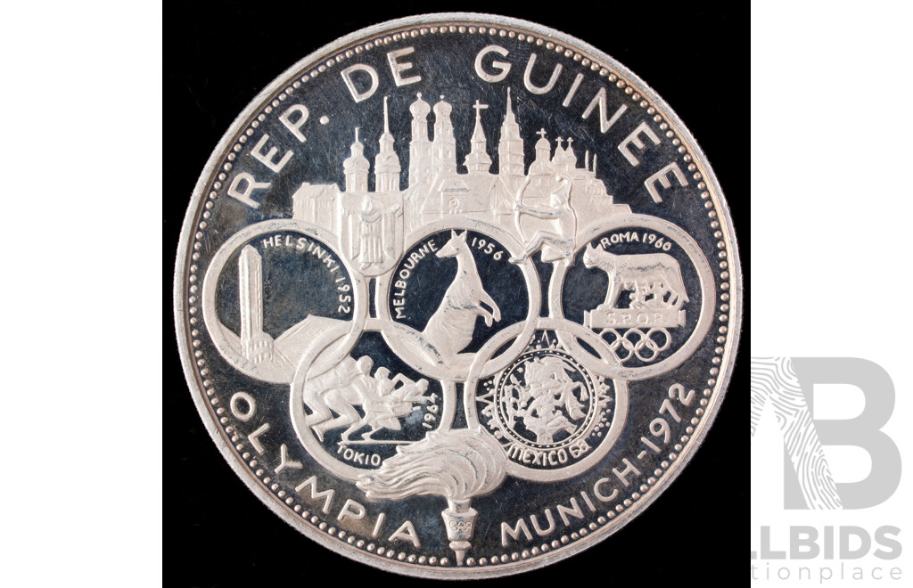Guinea 1970 Silver Five Hundred Francs Guineens Coin .999