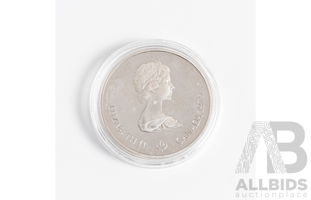 Canada 1975 Silver Ten Dollar Coin, Montreal XXI Olympiad .925
