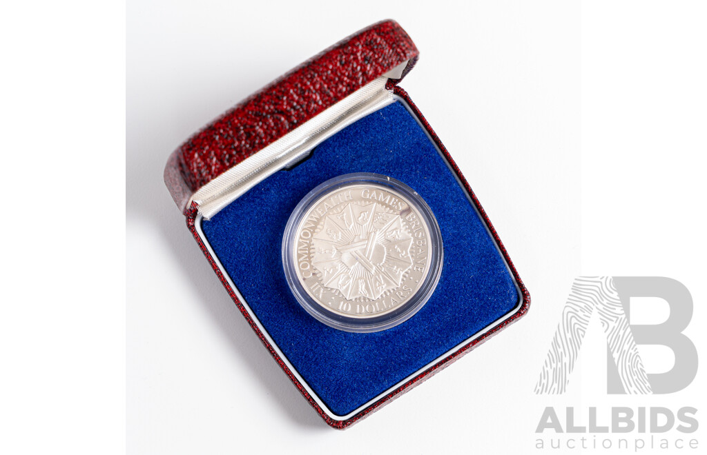 Australian 1982 Silver Proof Ten Dollar Coin, XII Commonweath Games .925