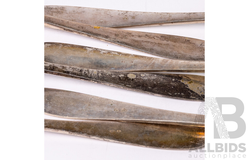 Set 12 Vintage French .750 Solid Silver Table Spoons