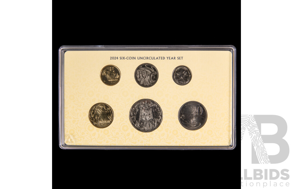 Australian RAM 2024 Six UNC Coin Set, Change of Monarch