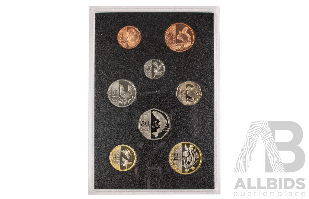 United Kingdom Royal Mint 2023 Eight Proof Coin Set, King Charles Definitives