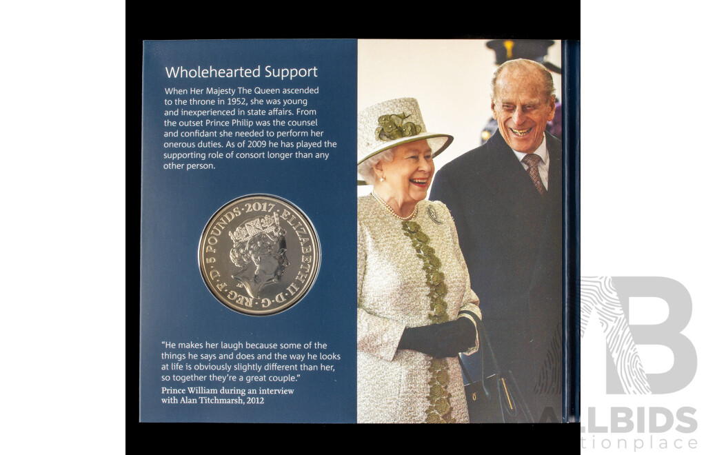 United Kingdom Royal Mint 2017 Brilliant UNC Five Pound Coin, Prince Phillip