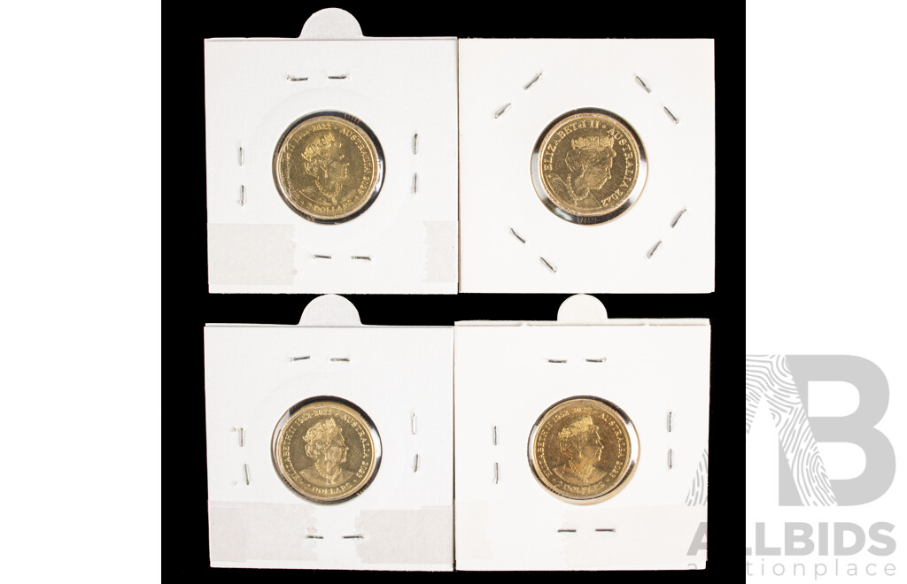 Three Australian 2023 Two Dollar Coins, Vegemite Centenary and 2022 Honey Bee