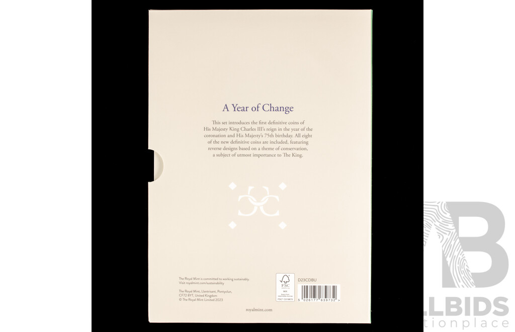 United Kingdom, Royal Mint 2023 Brilliant Coin Set, King Charles III Definitives