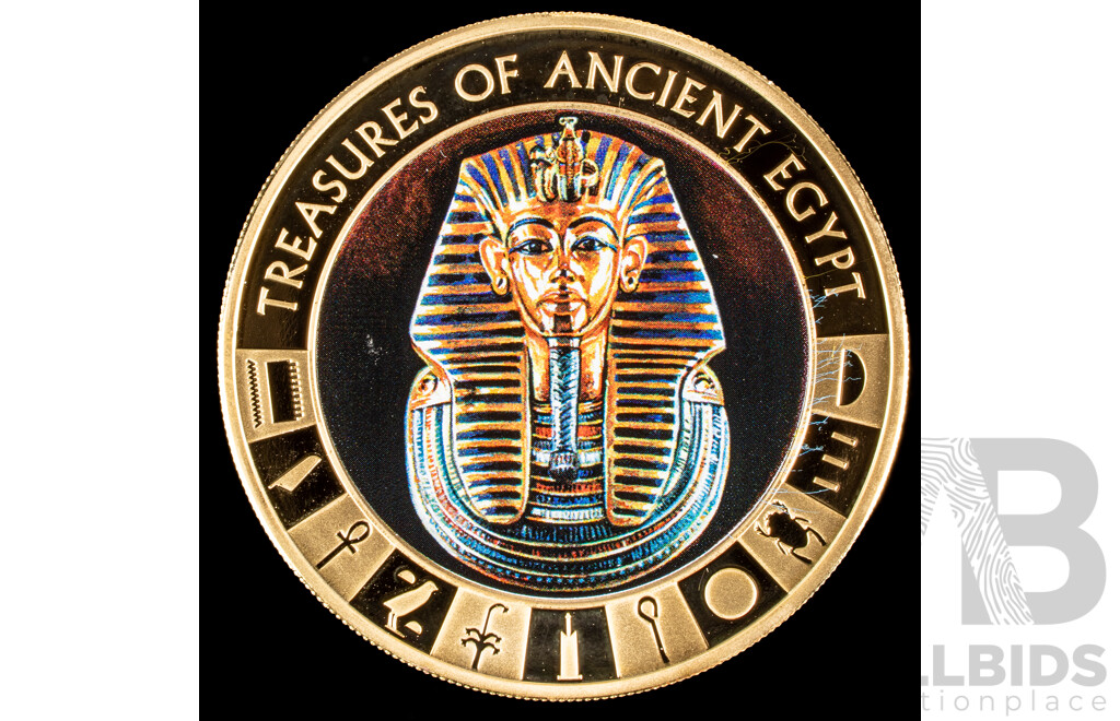 Cook Islands 2013 Gold Plated Proof Like One Dollar Coin Set, Treasures of Ancient Egypt