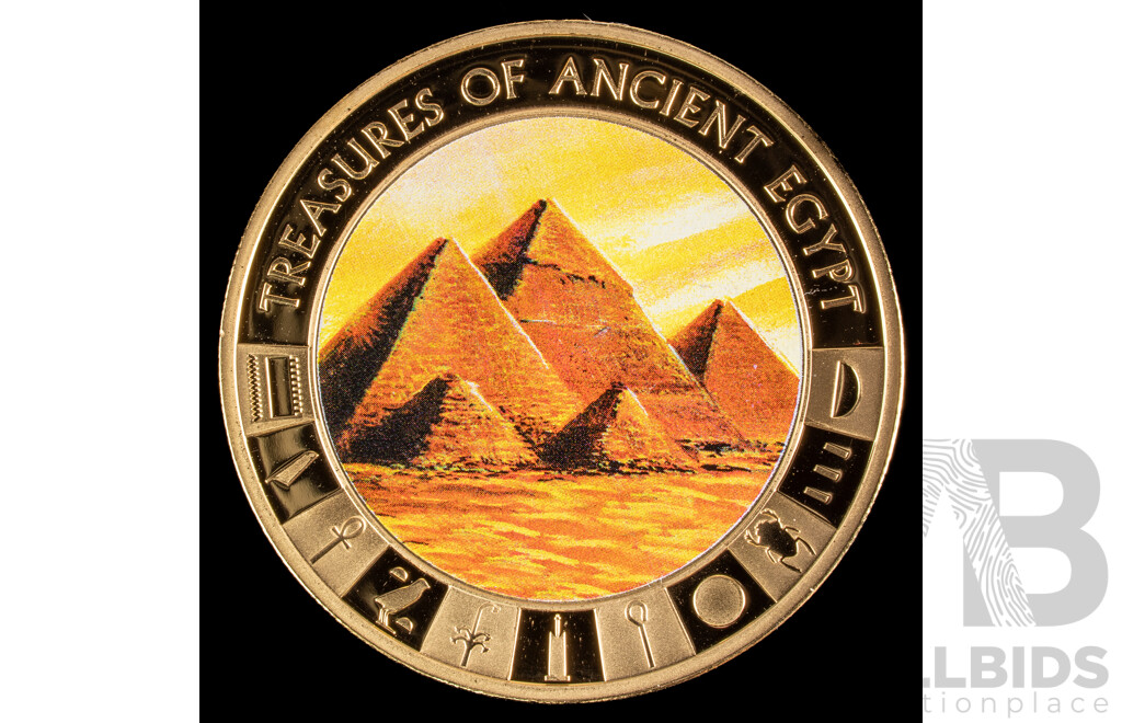 Cook Islands 2013 Gold Plated Proof Like One Dollar Coin Set, Treasures of Ancient Egypt