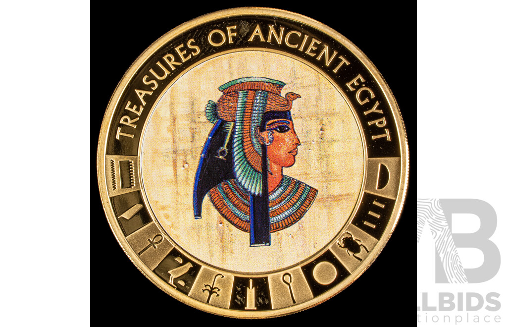 Cook Islands 2013 Gold Plated Proof Like One Dollar Coin Set, Treasures of Ancient Egypt