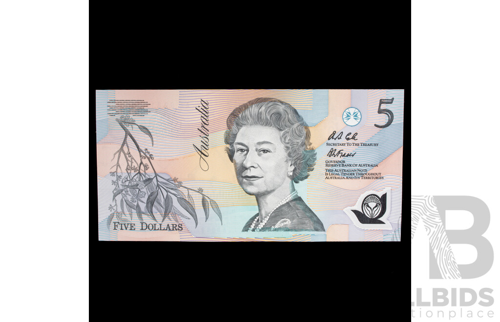 Australian 1992 Five Dollar Banknote Fraser/Cole AA 92318266