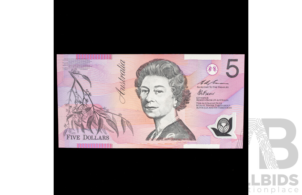 Australian 1995 Five Dollar Banknote Evans/Fraser DG 95873602