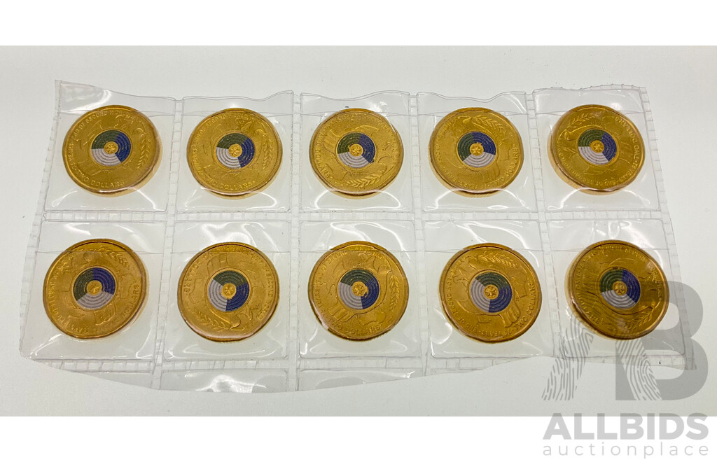 Ten Australian 2020 Two Dollar Coins, Seventy Five Years End WW2