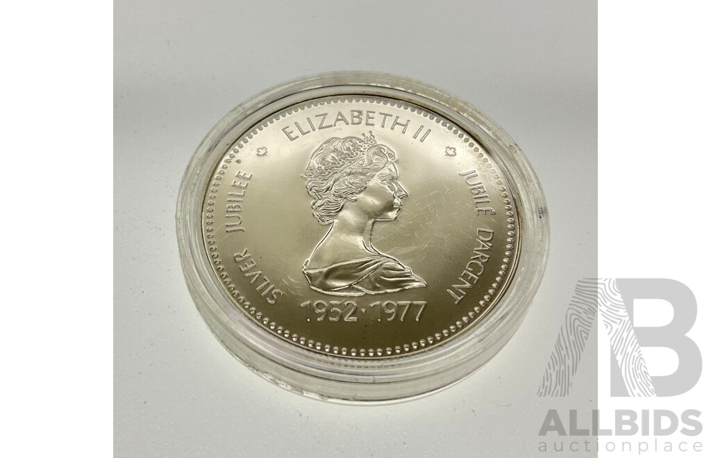 Canada 1977 QE2 Silver One Dollar Coin, Silver Jubilee .500