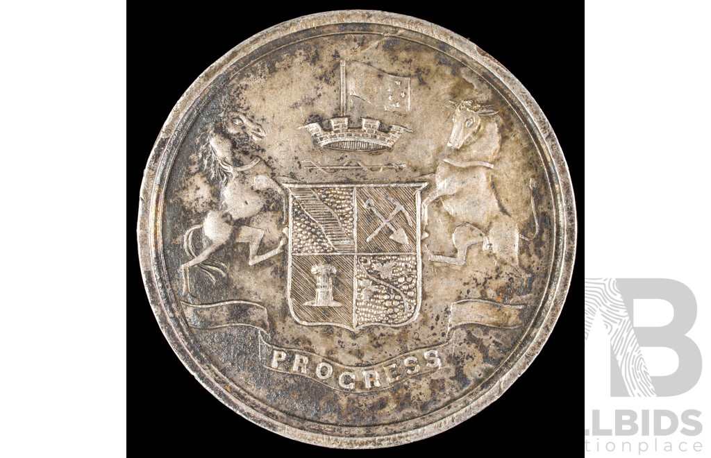 Australian 1897 Sandhurst Industrial Exhibition Silver Medal .925