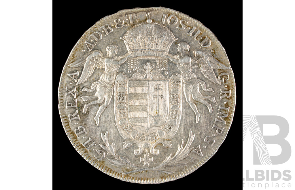 Hungarian 1789 Silver Half Taler Coin .833