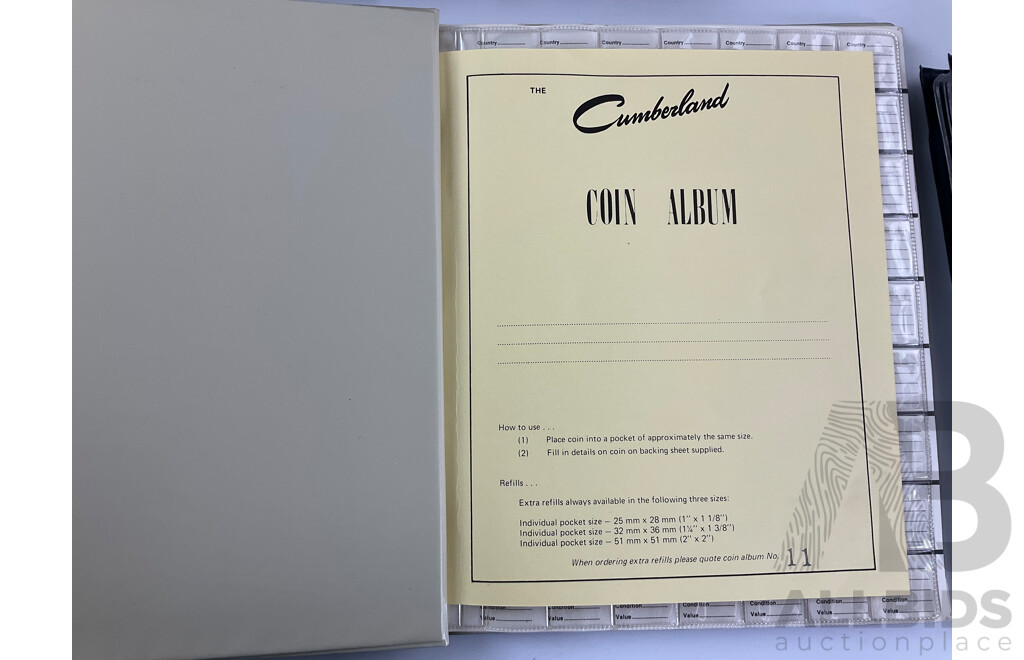 Collection of Coin and Note Albums and Holders Including Royal Australian Mint, Macquarie Mint, PCGS, Cumberland, Seven Seas