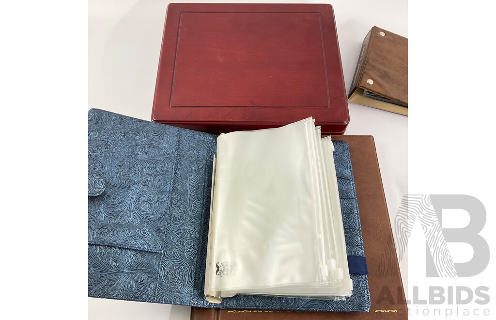Collection of Coin and Note Albums and Holders Including Royal Australian Mint, Macquarie Mint, PCGS, Cumberland, Seven Seas