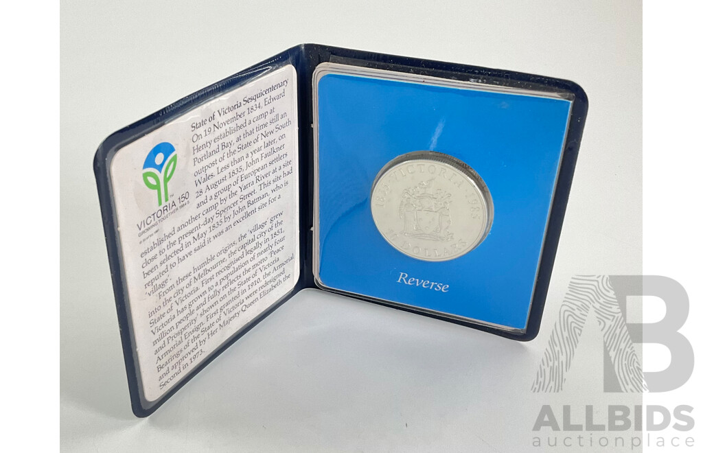 Australian 1985 Silver Ten Dollar Coin, State Series Victoria .925