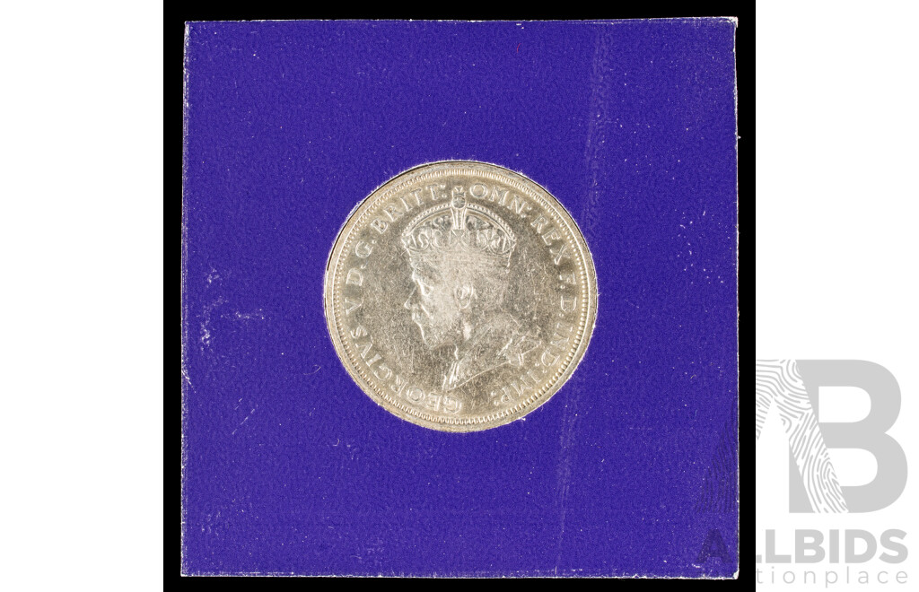 Australian 1927 KGV Silver Florin, Commemorative Canberra in Presentation Case .925