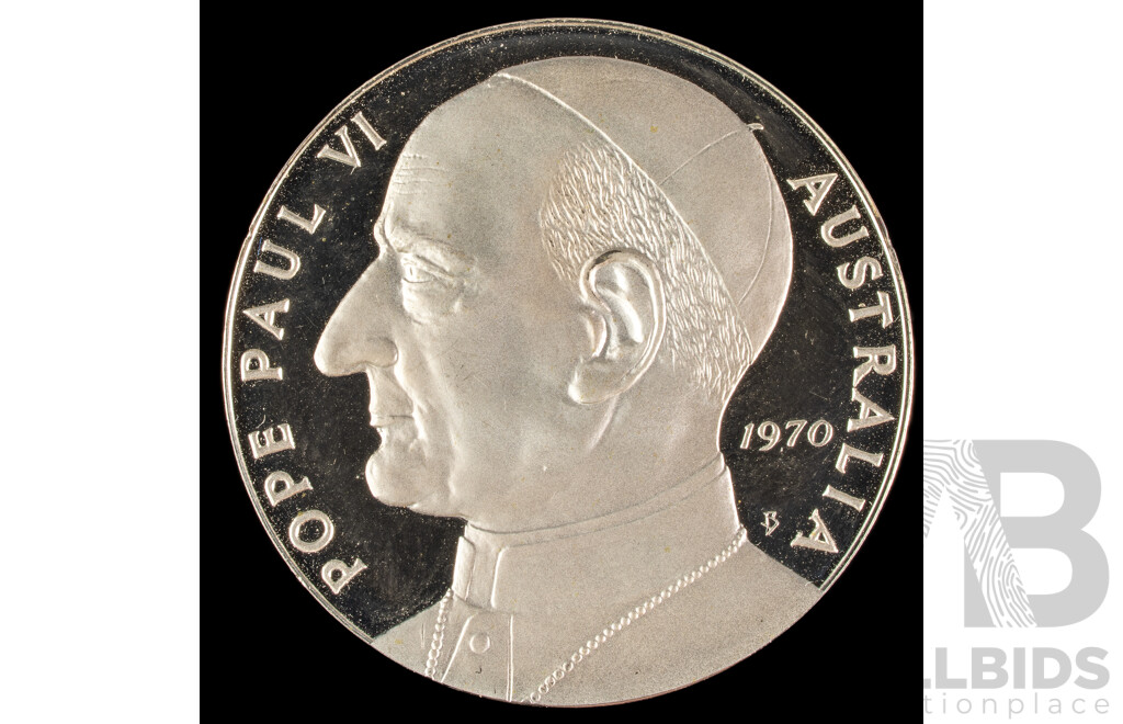 Australian 1970 First Papal Visit Medal .925