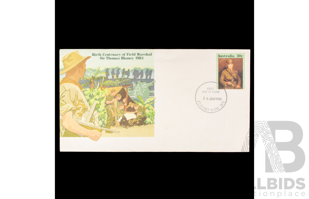 Australian Coins and Philateley Including 1999 RAM Six UNC Oin Set, 2010 Fifty Cent, 150th Running of Melbourne Cup, Four 2017 Baby Set Coins, Black Caviar Stamp Set, Vintage Sydney Harbour Bridge Post Card