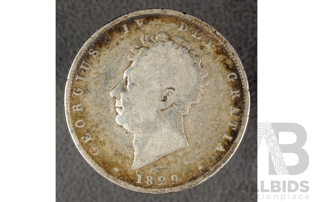 Great Britain 1829 KGIV Silver Half Crown .925