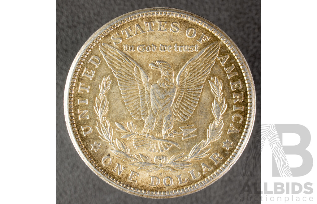 USA 1921 Silver Morgan Dollar, San Francisco Mint .900