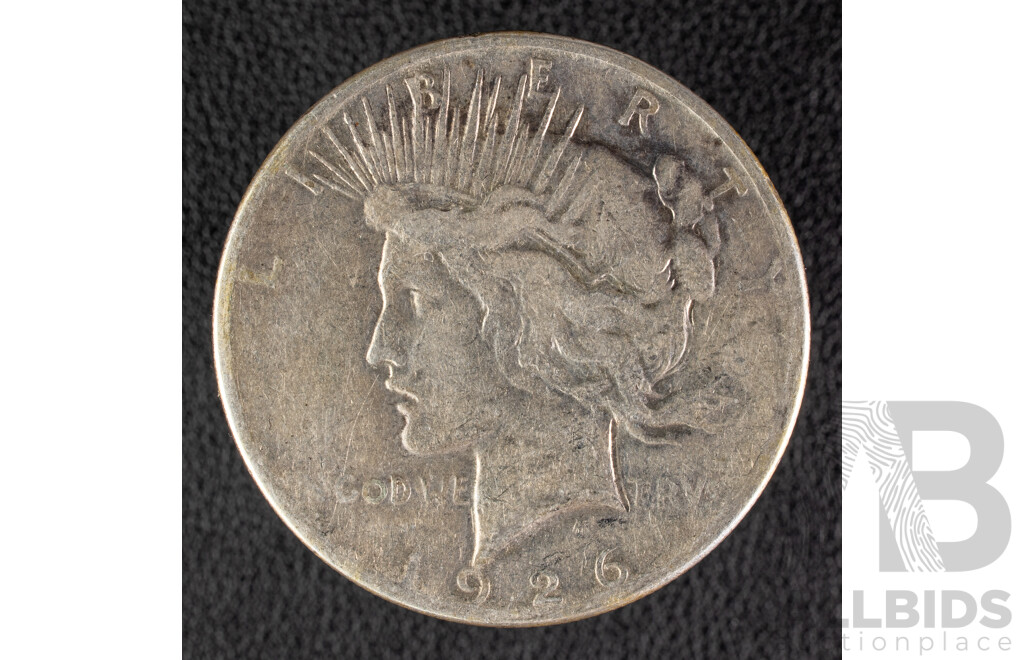 USA 1926 Silver Peace Dollar, San Francisco Mint .900
