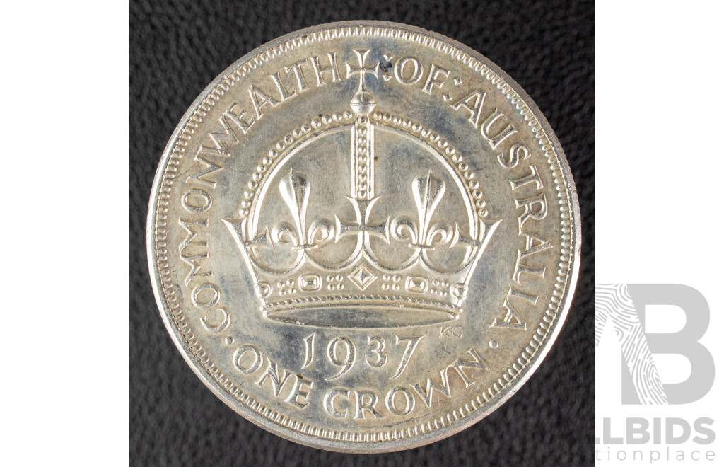 Australian 1937 KGVI Silver Crown .925