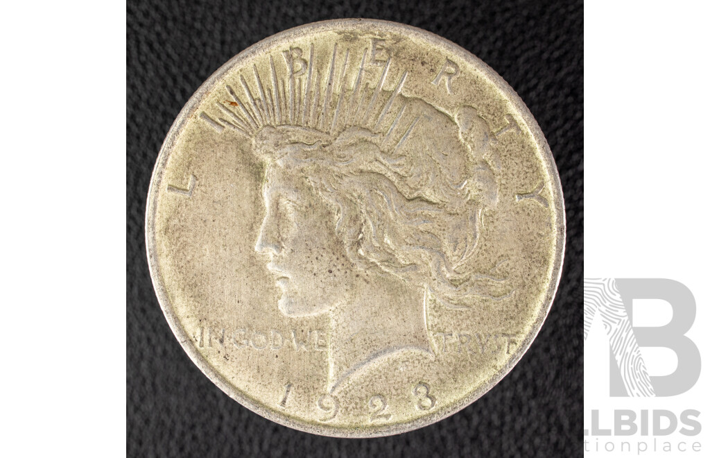 USA 1923 Silver Peace Dollar, Philadelphia Mint .900