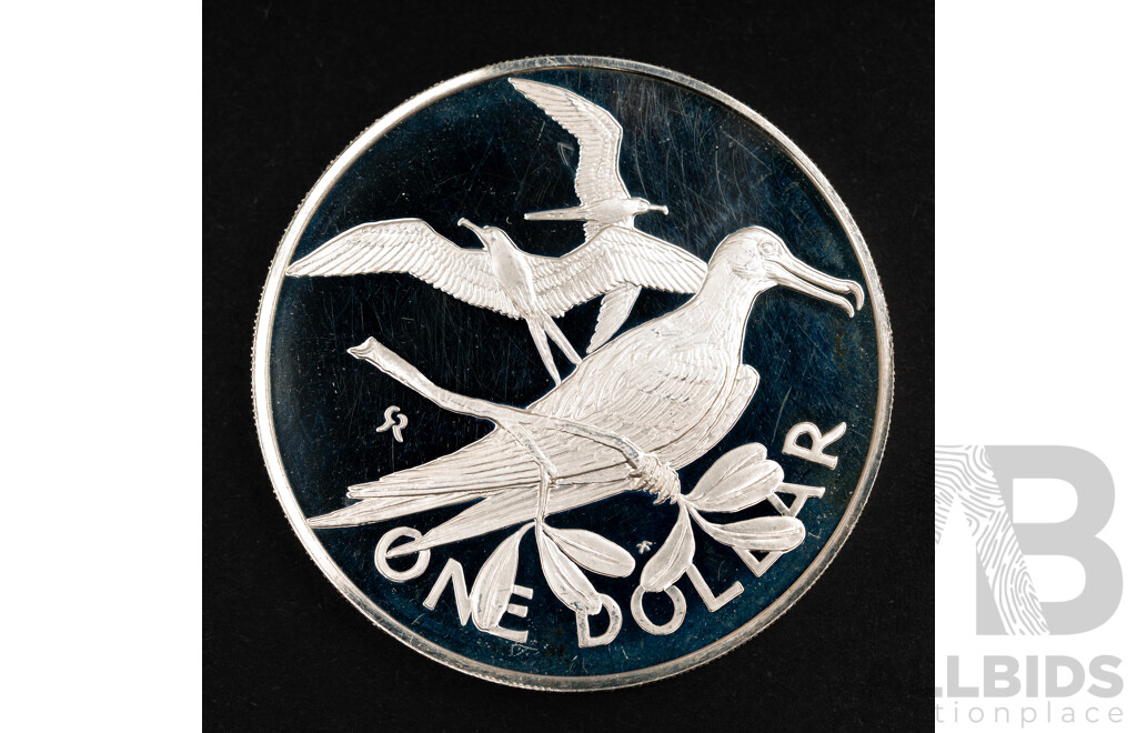 British Virgin Islands 1974 Silver Proof One Dollar Coin .925