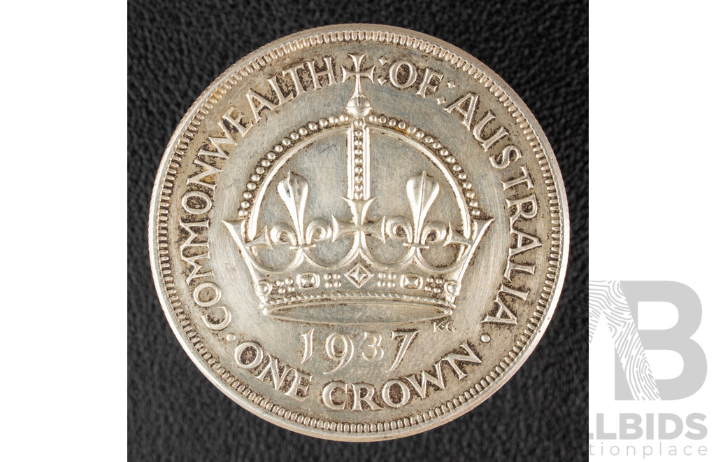 Australian 1937 KGVI Silver Crown .925