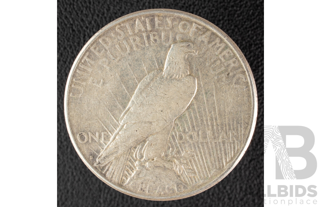 USA 1923 Silver Peace Dollar, San Fransisco Mint .900