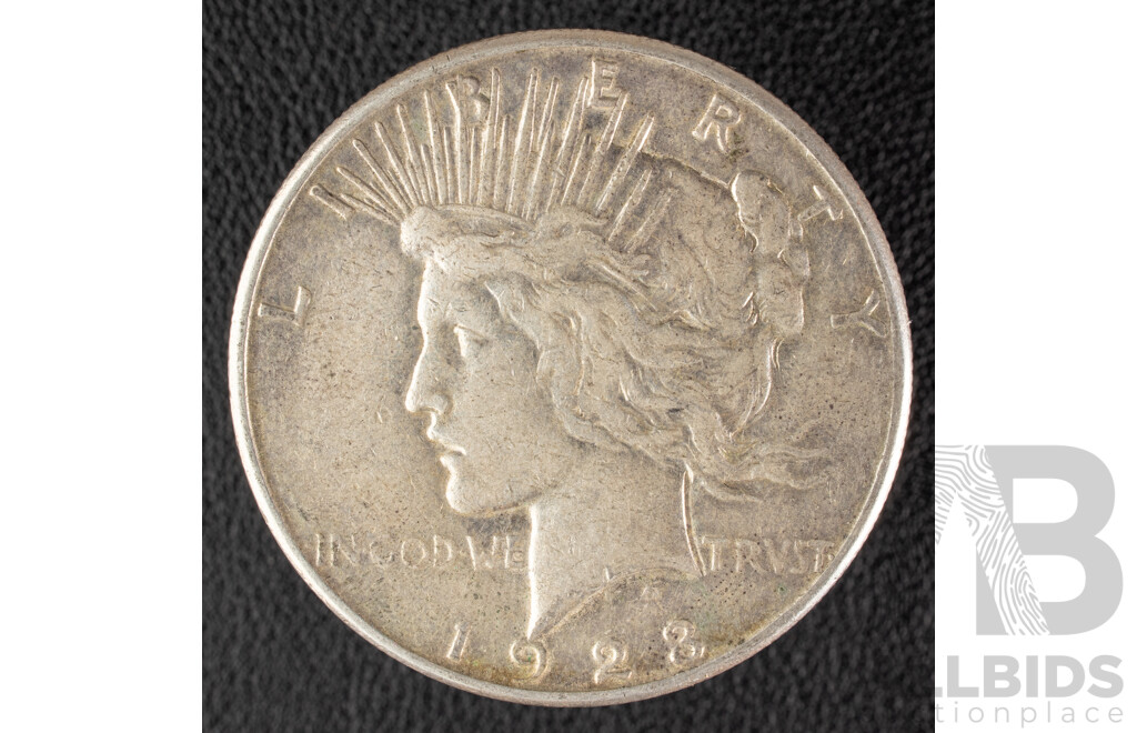 USA 1923 Silver Peace Dollar, San Fransisco Mint .900