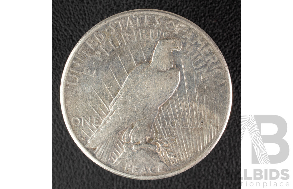 USA 1922 Silver Peace Dollar, San Fransisco Mint .900