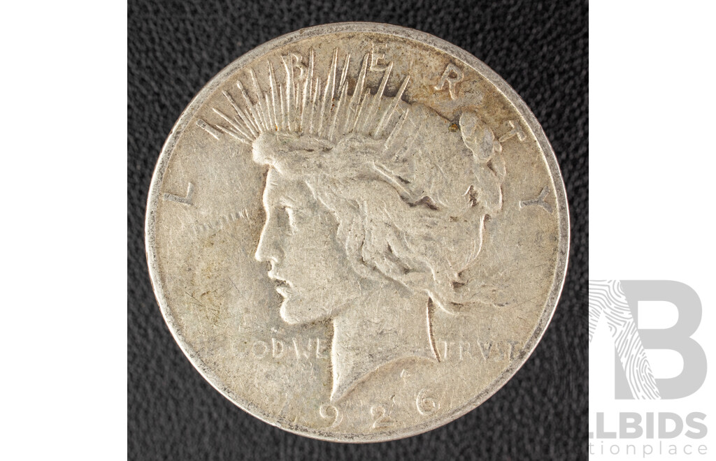 USA 1926 Silver Peace Dollar, San Fransisco Mint .900