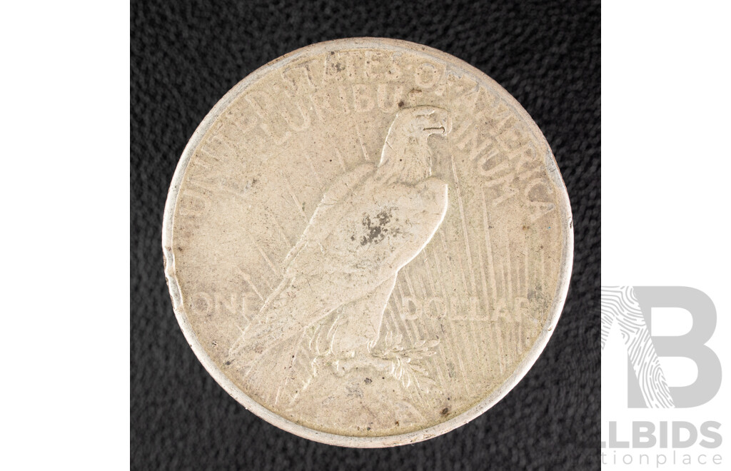 USA 1922 Silver Peace Dollar, San Fransisco Mint .900