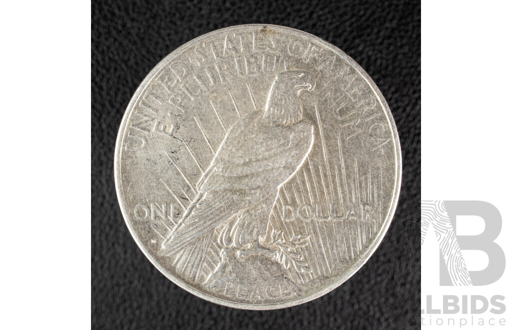 USA 1922 Silver Peace Dollar, Denver Mint .900