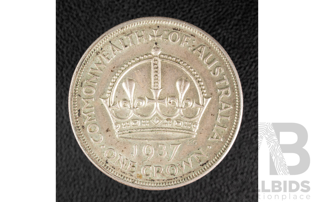 Australian 1937 KGVI Silver Crown .925